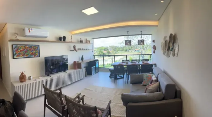 Vendo lindo flat com 2 quartos mobiliado e decorado - Praia dos Carneiros