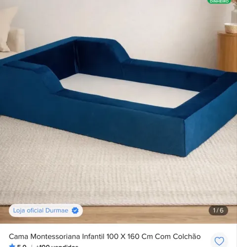 Cama montessoriana infantil