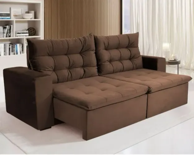 Sofá retrátil reclinável Londres de 2.52 metros confortável 