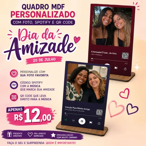 Quadros MDF 10x15 Spotify QR Code