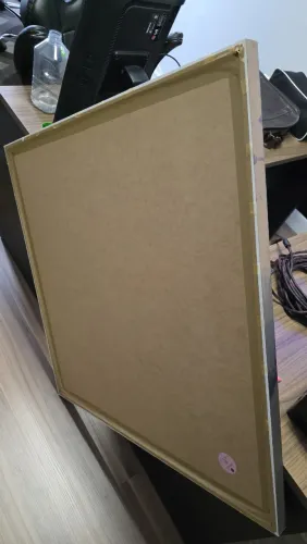 Quadro decorativo grande dourado e preto
