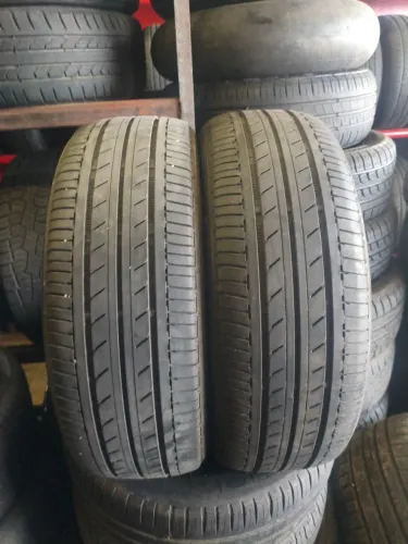 PAR DE PNEUS 185/55 R16 BRIDGESTONE ECOPIA SEMI NOVO