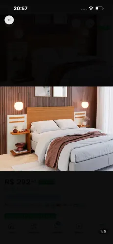 Cabeceira Grecia Em Madeira Com Criado Para Cama Box