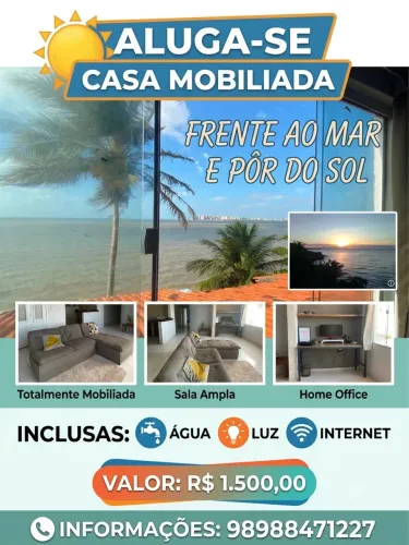 CASA MOBILIADA FRENTE AO MAR/PORDOSOL