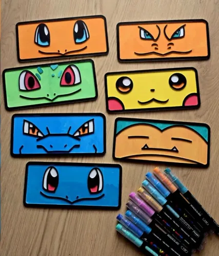 plaquinhas de pinturas a base de água
