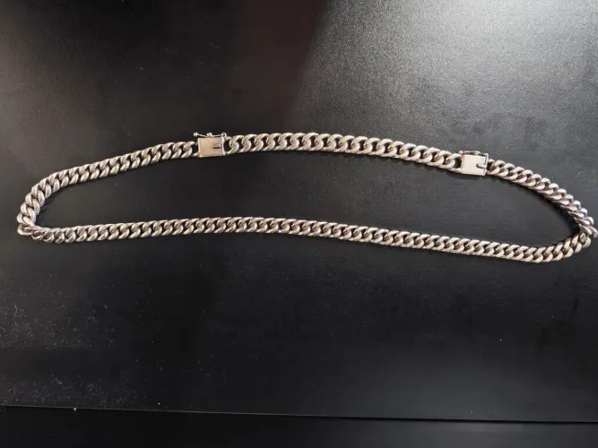Conjunto cordão e pulseira de prata 1 x1