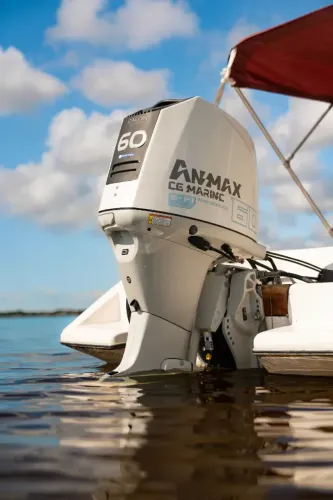 Motor Anmax 60HP 4Tempos Comando - Motor de Popa Novo