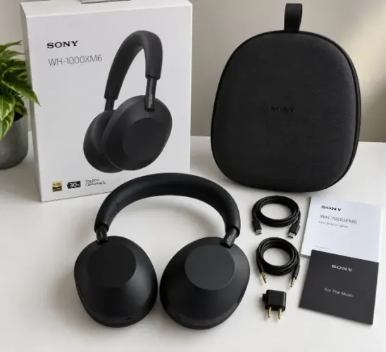 Vendo Sony WH-1000XM6, cor preta, em excelente estado de conservação.
