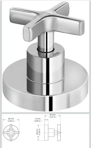 Acabamento para Base 1/2, 3/4 e 1 Invicta Docol Cromado