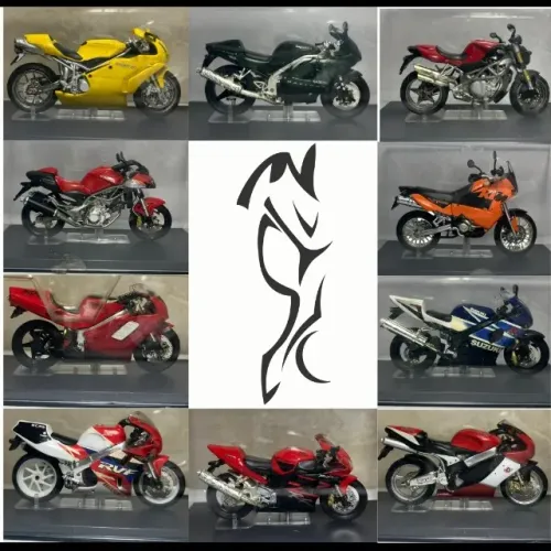 Miniaturas Motos 1:24 Altaya Ixo Coleção 30 Peças + Acrílico