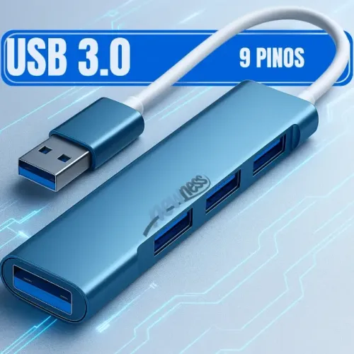 Hub Usb Adaptador 3.0 Extensor 4 Portas - Pen Drive Pc Notebook 5 Gbps