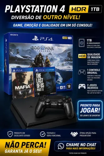 Vende-se PS4 HDR 1 TB