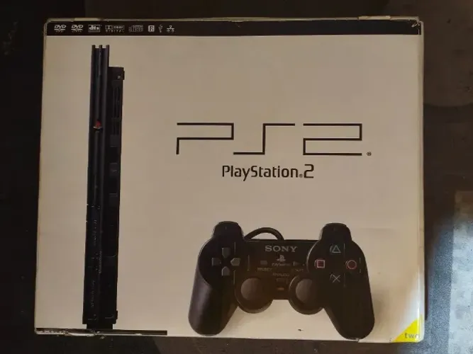 Videogame PS2 Slim Completo Japonês - Serial Batendo - Caixa com Berço