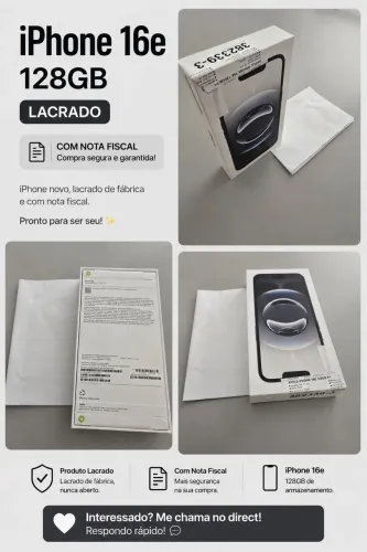 iPhone 16 E 128 gb lacrado
