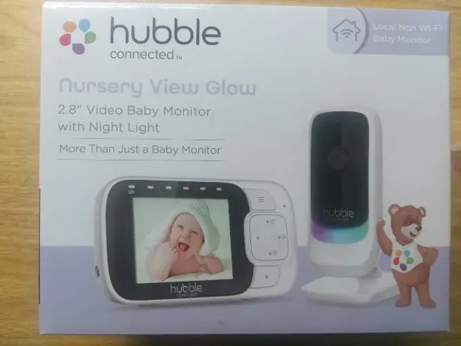 Babá Eletrônica Hubble Nursery View Glow Tela 2.8 Wi-fi Cor Branco