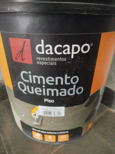 Cimento queimado 20L na cor platina suave, fechada e nova pra sair hoje 300$