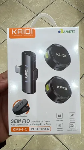 Kaidi Microfone lapela duplo para USB C e Lighting o melhor custo benefício
