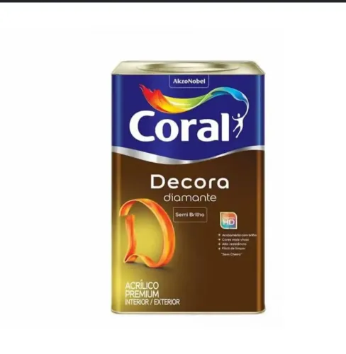 Tinta coral decora diamante! Cores: Azul Sereno, Vanilla, Camurça e Verde Primavera.