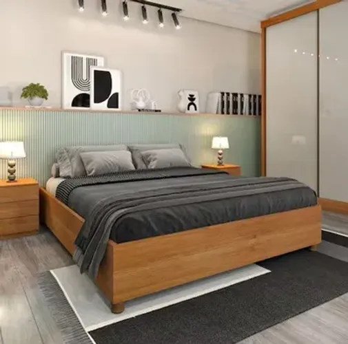 Base de Cama Box Mônaco + Colchão Queen Ortobom NOVOS - SEM USO!
