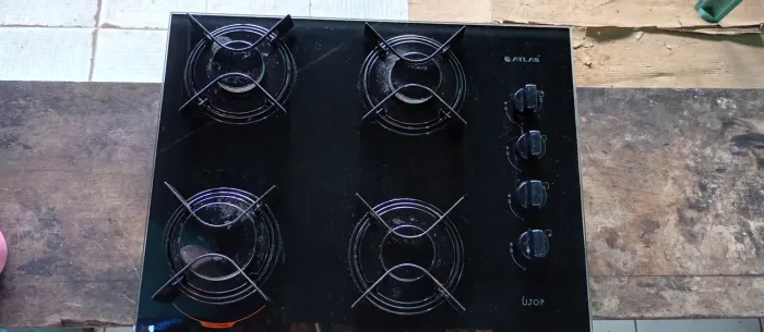 Cooktop elétrico mesa de vidro.