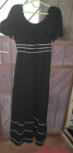 Vestido longo preto
