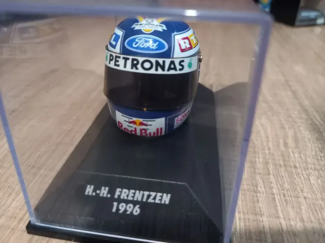 Miniatura Capacete F1 Heinz Harald Frentzen 1996 escala 1:8