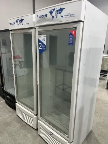 Freezer vertical para congelados porta de vidro