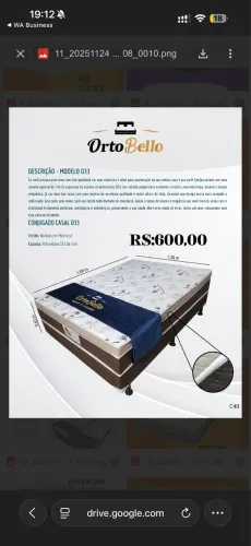Cama box casal espuma d33 nova direto de fábrica novo