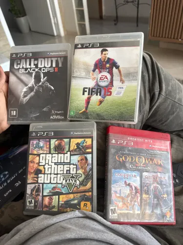 God of war Collection, GTA V 5 , Black ops 2 e FIFA 15