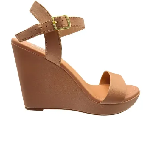 Sandália Napa Turin Moleca Feminina Anabela Casual Nude 5411150252531
