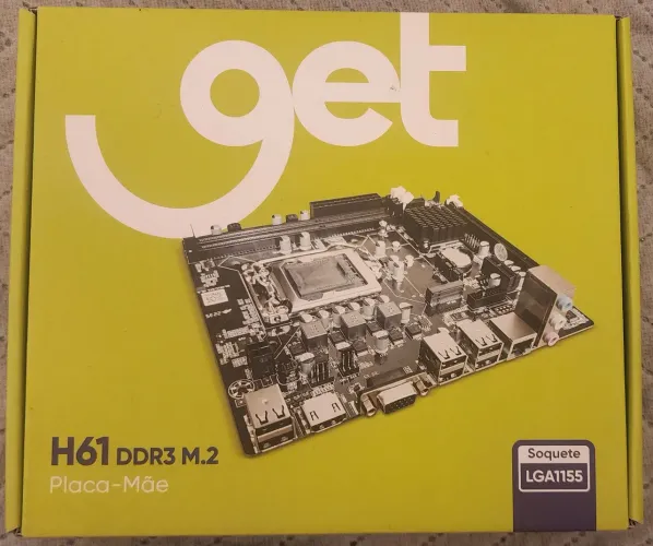 Placa mae H61 1155 zerada + cabo sata e pasta termica