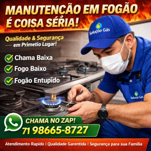 MANUTENÇÃO DE FOGÃO À GÁS