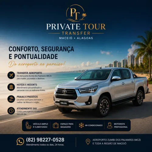 Transfer de Hillux para toda Maceió, hotéis e praias!