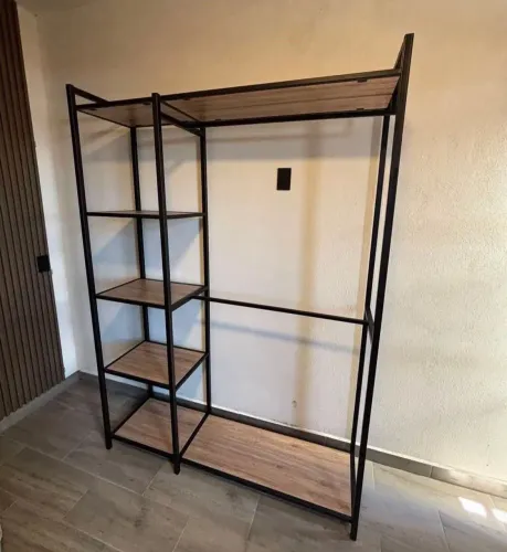 GUARDA ROUPA CLOSET EM. AÇO E MADEIRA