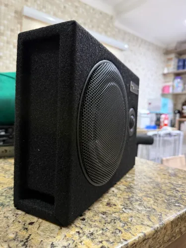 Caixa subwoofer madeira acústica 8 polegadas reforçada