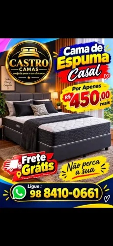 Cama box casal espuma