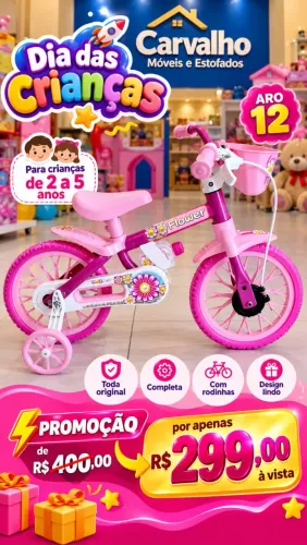 Promoção imperdível por apenas 299 Bicicleta infantil aro 12 nova completa lançamento