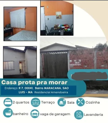 Vendo uma casa no residencial amendoeira...no Maracanã em são Luís