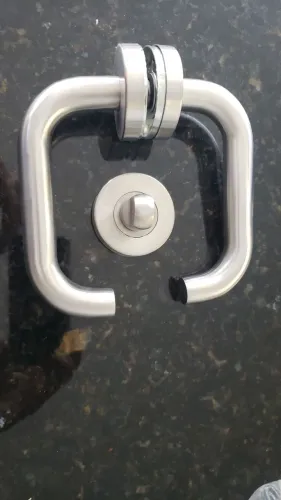 Maçaneta aço inox com rosetas