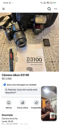 Câmera Nikon + gimbal