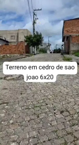 *52 terreno em cedro de São joao vendo troco por carro moto