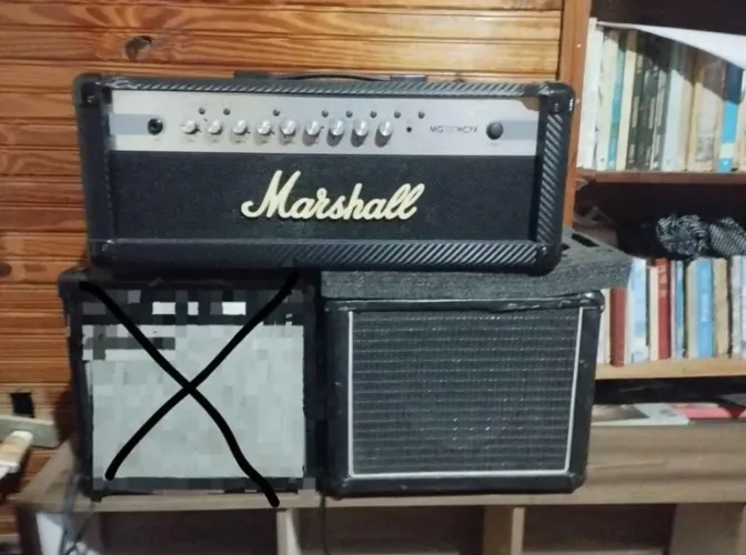 Combo Marshall mais barato do Brasil!! Cabeçote MG100HCFX + Caixa 5w LEIA A DESCRIÇÃO 