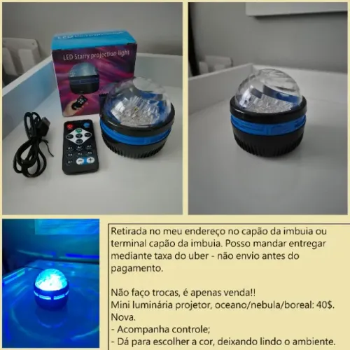 Mini luminária projetor nova