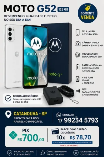 Smartphone Moto G 52 128 GB 