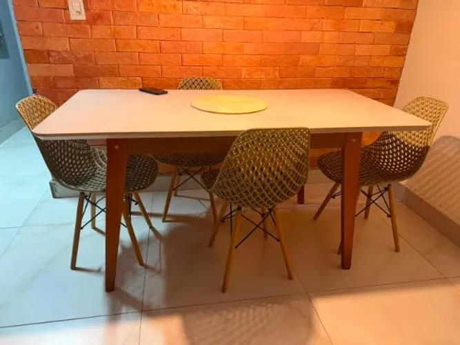 Mesa de Jantar Nova York 1,60x90 C/vd Cin/br Off