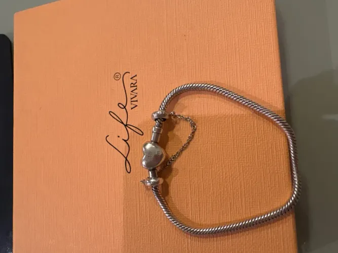 Pulseira VIVARA ORIGINAL fecho coração