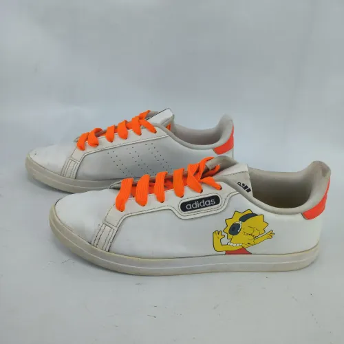 Tênis Adidas Simpsons lisa 38 branco com laranja