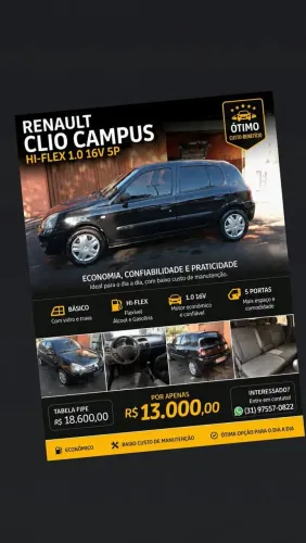 Renault Clio Campus Hi-flex 1.0 16V 5P 2009