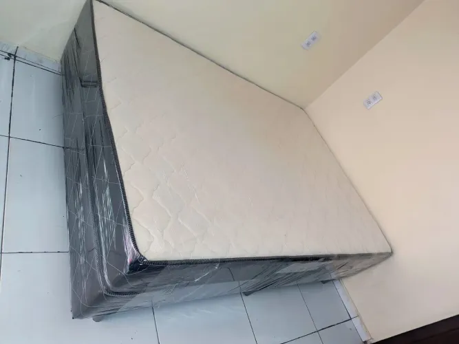 Cama Casal Box Espuma Higienizada 