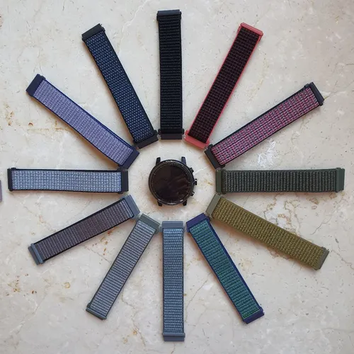 Pulseira de nylon com fecho em velcro (20mm e 22mm)